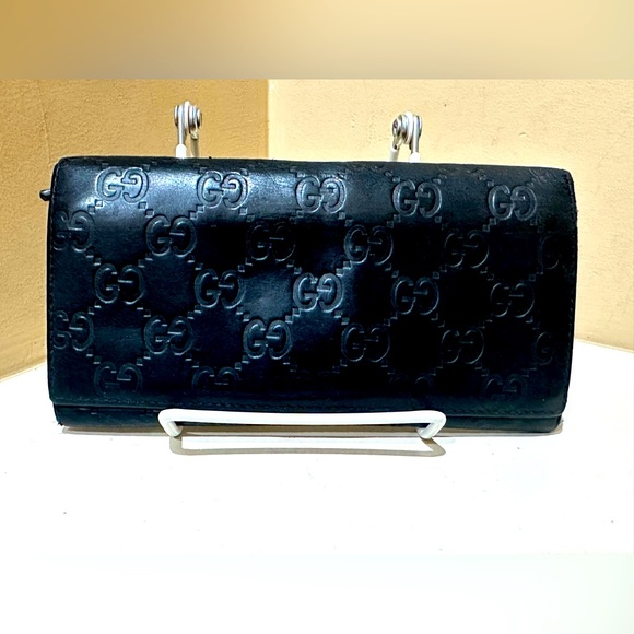 GUCCI GUCCISSIMA GG INTERLOCKING LEATHER LONG
WALLET Vintage - Picture 1 of 13